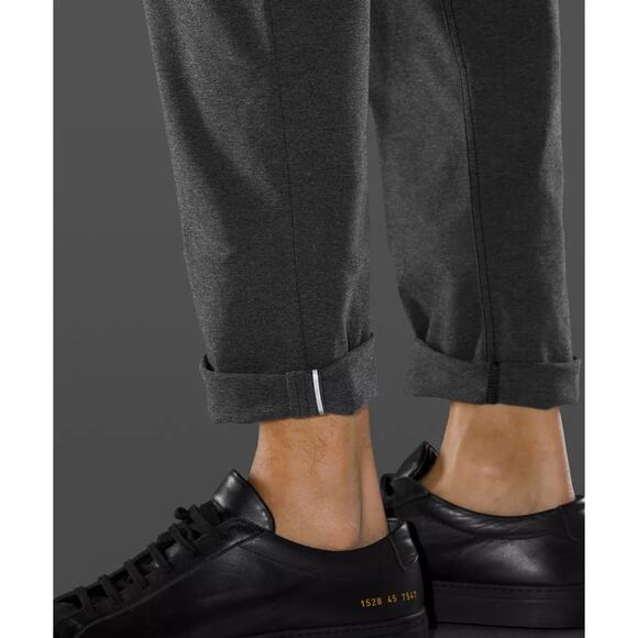 Lululemon ABC Skinny 34" Tech Canvas Pant Mens 30 Gray Commute Travel Casual - Picture 5 of 15